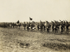 Pipe Band leads PPCLI into front line, June 27, 1917.  The pipe band leads the Regiment into the line in the area of the Vimy-Mericourt road, 27 Jun 1917. Note Colour party and the Ric-A-Dam-Doo leading. (SUPPLIED)