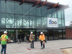 Media were given a sneak peek at the new entrance to the Assiniboine Park Zoo on June 24, 2014. The zoo reopens to the public on July 3. (JIM BENDER/WINNIPEG SUN/QMI AGENCY)