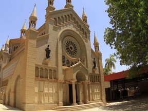 A general view taken on May 15, 2014 shows St. Matthew's Catholic Cathedral near the Sudanese capital Khartoum.  AFP PHOTO/ASHRAF SHAZLY