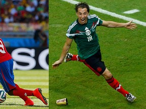 Mexico and Costa Rica have played like possessed teams in the Group Stage of the World Cup. (REUTERS)