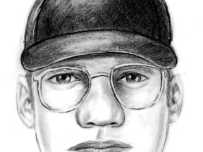 RCMP are releasing  this sketch of a man wanted in connection with two flashing incidents in Sherwood Park. (RCMP handout)
