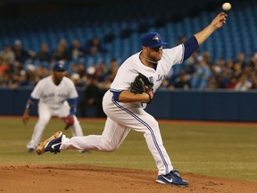 Blue Jays pitcher Mark Buehrle had another good outing in a win against the Yankees on Tuesday night, but would you trust him as your ace going into the playoffs? (Dave Thomas/Toronto Sun)