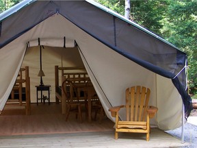 Deluxe tents are now available for campers at Arrowhead Provincial Park. (Ontario Parks Photo)