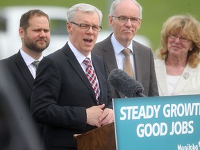Premier Greg Selinger and members of his caucus are still trailing the Tories in a new poll from Probe Research, but the gap is starting to narrow. (Chris Procaylo/Winnipeg Sun file photo)