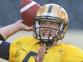 Quarterback Drew Willy will make his first start for the Bombers on Thursday night. (Brian Donogh/Winnipeg Sun file photo)