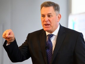 Maple Leaf Sports and Entertainment president and CEO Tim Leiweke speaks at the Toronto Region Board of Trade on Wednesday. (DAVE ABEL/Toronto Sun)