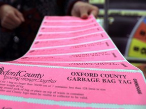 Starting July 1, 2014, garbage bag tags will cost $2 each, an increase of $0.50 from the current price. CODI WILSON/QMI AGENCY