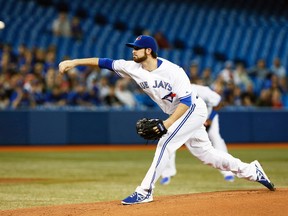 Toronto Blue Jays starting pitcher Drew Hutchison throws against the New York Yankees at the Rogers Centre in Toronto, June 25, 2014. (STAN BEHAL/QMI Agency)