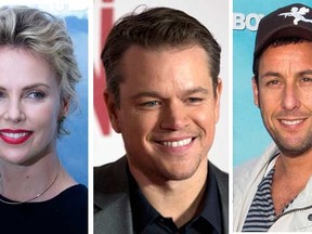 Charlize Theron, Matt Damon, and Adam Sandler.

(REUTERS)