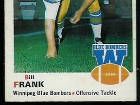 Bill Frank was a seven-time all-star offensive tackle during a CFL career that spanned three teams, including the Argos from 1965-68. (O-Pee-Chee)