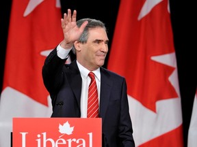 Michael Ignatieff waves after addressing supporters following his defeat, at the Canadian federal election night headquarters in Toronto, May 2, 2011.    REUTERS/Mike Cassese