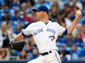 Toronto Blue jays starting pitcher J.A. Happ throws against the Chicago White Sox at the Rogers Centre in Toronto, June 26, 2014. (DAN HAMILTON/USA Today)