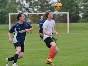 Action from Portage United's 5-1 loss to King's Park Rangers June 26. (Kevin Hirschfield/THE GRAPHIC)