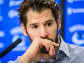 Vancouver Canucks' Ryan Kesler during an end of season news conference, in Vancouver, B.C. on Monday April 14, 2014. (Carmine Marinelli/Vancouver 24hours/QMI Agency)