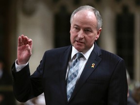 Defence Minister Rob Nicholson speaks during Question Period in the House of Commons on Parliament Hill in Ottawa March 3, 2014. REUTERS/Chris Wattie