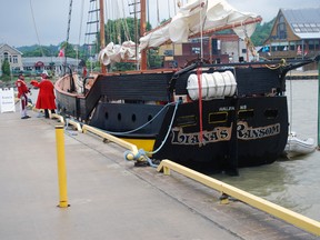The tall ship Liana's Ransome of Halifax rests at a dock at Port Stanley's Harbourfest (Times-Journal file photo)