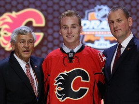 Sam Bennett of the Kingston Frontenacs was selected fourth overall by the Calgary Flames in the first round of the 2014 NHL Draft at the Wells Fargo Center in Philadelphia on Friday night. (Bruce Bennett/Getty Images)