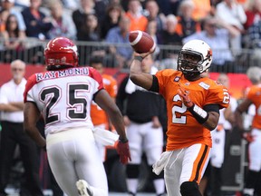 Kevin Glenn is starting for the B.C. Lions while Travis Lulay recovers from off-season shoulder surgery. (Carmine Marinelli, QMI Agency)
