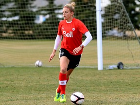 Lauren Sesselmann plays for the Canadian women's national soccer team and now has her own fitness DVDs.  David Bloom/Edmonton Sun/QMI Agency