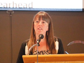 On June 22 former Drayton Valley resident Charlene Bearhead visited the Drayton Valley United Church where she spoke about her work in speaking to people on residential schools.