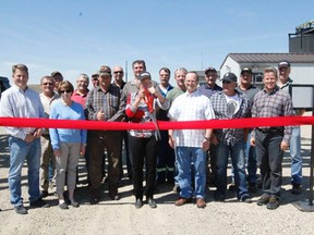 On June 25 Brazeau County Reeve Pat Vos helped celebrate Pembina Pipeline’s newest area facility as she cut the red ribbon for what is the company’s first fully owned and operated full service station, also known as a wet terminal.