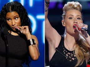 Nicki Minaj, left, and Iggy Azalea. (Reuters photos)