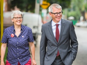 Adam Vaughan, Liberal Candidate,  Trinity-Spadina,  along with his sister - Annabel Vaughan - shows up to vote in the  federal by-election at Charles G. Fraser Public School.

Ernest Doroszuk/QMI Agency