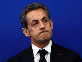 Former French President Nicolas Sarkozy in Nice in this March 10, 2014 file photo.    REUTERS/Eric Gaillard/Files