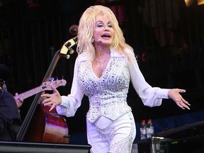 Dolly Parton at the Glastonbury Festival 2014 in Glastonbury, United Kingdom, June 29, 2014. (WENN.com)