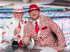 Don Cherry and Sportsnet broadcaster Gregg Zaun (SUPPLIED PHOTO)