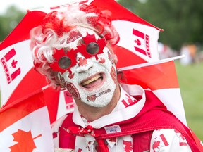 Londoner Greg Sturm has celebrated Canada Day as "Mr. Maple Leaf" in several cities across the country over the last 16 years. (DEREK RUTTAN, Free Press file photo)