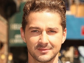 Shia LaBeouf before 'The Late Show with David Letterman' at the Ed Sullivan Theater in New York City, USA. (Pop/WENN.com)