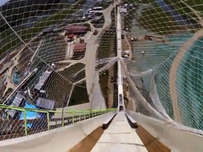 Video provides a sneak peak at what it will be like to go down the world’s tallest waterslide. (YouTube screengrab)