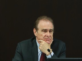 Mayor Rob Ford attends his first executive meeting on Wednesday, July 2, 2014, as Deputy Mayor Norm Kelly heads the meeting. (VERONICA HENRI/Toronto Sun)