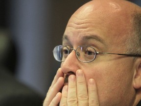 Coun. Russ Wyatt during the discussion of the real estate report July 2, 2014. (CHRIS PROCAYLO/Winnipeg Sun)