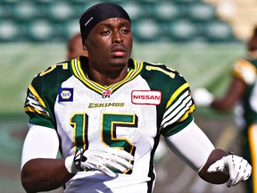 Chris Rwabukamba is making the trasition to free safety from his former position of cornerback. (Codie McLachlan, Edmonton Sun)
