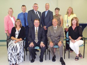 The Tillsonburg District Memorial Hospital 2014-2015 Board of Directors includes from left (front row) Crystal Houze, President & CEO; Dr. Barry Roth, Chief of Staff; Reg Butcher, Vice Chair; Jane Esseltine, Treasurer; (back row) Cheryl Buchner, Director; Frank Deutsch, VP & CFO; Mel Getty, Director; Scot Bolton, Director; Ruby Withington, Director; and Josie Edwards, Director. Absent: Larry Phillips, Chair. CONTRIBUTED PHOTO