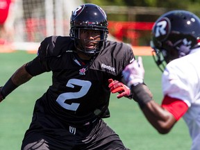 Jovon Johnson will line up at cornerback for the expansion Ottawa RedBlacks in their inaugural game Thursday night against his old team, the Winnipeg Blue Bombers.