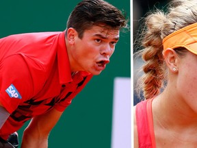 Milos Raonic and Eugenie Bouchard, both from Canada, are two legitimate tennis stars. (Reuters)