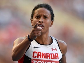 Angela Whyte, shown competing at the 2013 world championships in Moscow,  burst onto the scene with a sixth-place finish at the 2004 Olympics, and still covets a medal at the world championships. (Reuters)