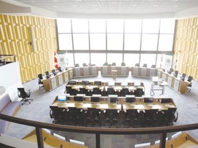 London city council chambers will have new members after the fall municipal election, but one letter writer thinks more of the old guard should clear out. (Free Press file photo)