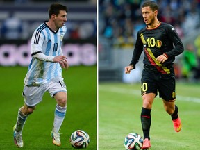 Belgium will look to Eden Hazard to flip its quarterfinal game against Argentina in its favour against Lionel Messi. (AFP)