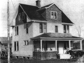 Spruce Grove’s McLaughlin/Nelson family homestead circa 1912. Wilson and Danielle Nelson are sixth generation property owners of the home, which received historical designation in 2013. The Nelson family plans to restore the home over the next five years with grant funding through the Alberta Historical Resources Foundation. - File Photo