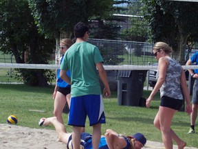 The MD of Willow Creek players weren't afraid of a little sand. Greg Cowan photos/ QMI Agency.