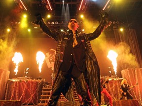 Rob Halford of Judas Priest performs at the Scotiabank Saddledome in Calgary  in this 2011 file photo. (DARREN MAKOWICHUK/QMI AGENCY)