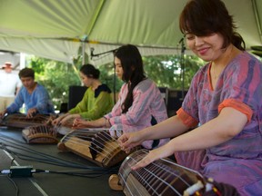 Geomungo Factory play their Zithers as SunFest wrapped up on Sunday at Victoria Park. (MIKE HENSEN, The London Free Press)