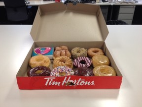 Tim Hortons Duelling Donuts contest is back. The winner will receive $10,000 and their doughnut will be featured on the menu. (Mark Daniell/QMI Agency)