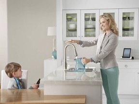 Companies like Moen (pictured) and Kohler have brought touchless faucets into the average household
