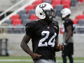 RedBlacks cornerback Jerrell Gavins was fined $1,400 for his late hit on Winnipeg QB Drew Willy last week. CHRIS HOFLEY/OTTAWA SUN