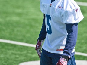 Eskimos head coach Chris Jones says the team's newly signed running back, Noel Devine, shown here at an Alouettes practice last season, can play multiple positions and can also be a returner. (QMI Agency)